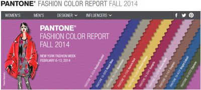 pantone fashion season Aut14 trend colours