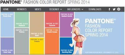 pantone fashion season Spr14 trend colours